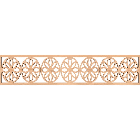 Ekena Millwork 46 3/4"W x 10"H x 3/8"T Blume Fretwork Moulding, Hickory
