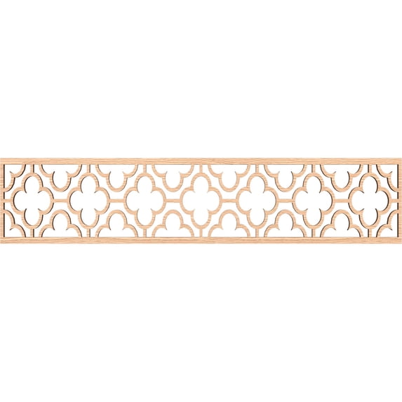 Ekena Millwork 46 3/4"W x 10"H x 3/8"T Chicago Fretwork Moulding, Red Oak