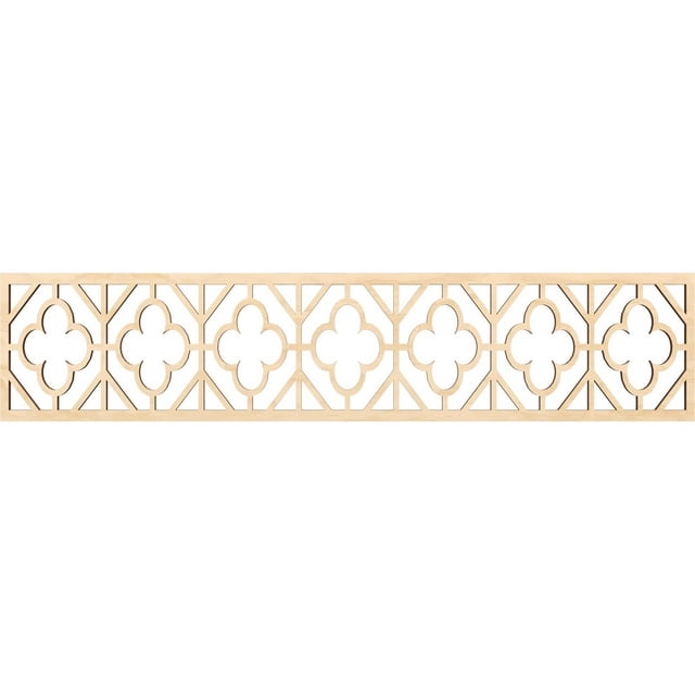 Ekena Millwork 46 3/4"W x 10"H x 3/8"T Hazelton Fretwork Moulding, Birch