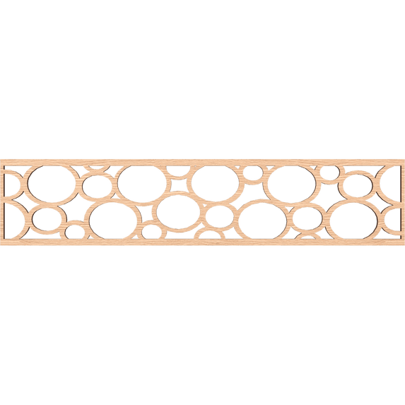 Ekena Millwork 46 3/4"W x 10"H x 3/8"T Hemingway Fretwork Moulding, Red Oak