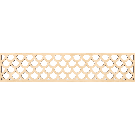 Ekena Millwork 46 3/4"W x 10"H x 3/8"T Hudson Fretwork Moulding, Birch
