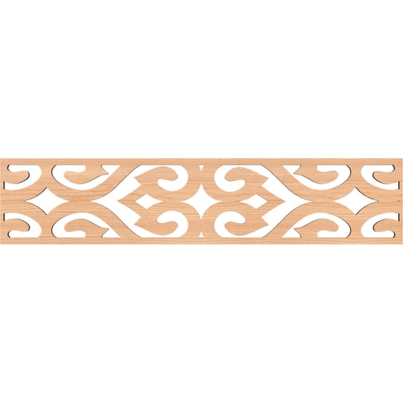 Ekena Millwork 46 3/4"W x 10"H x 3/8"T Keene Fretwork Moulding, Hickory