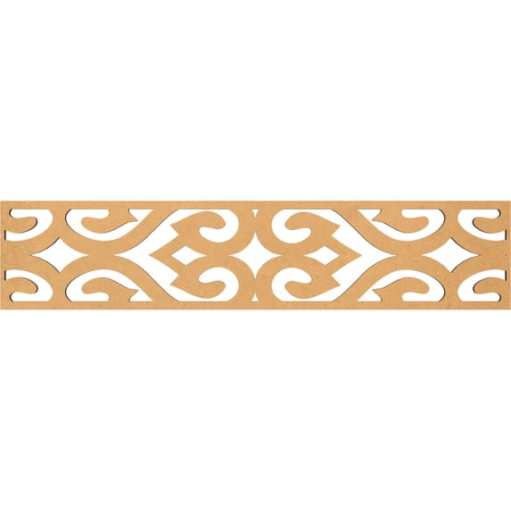 Ekena Millwork 46 3/4"W x 10"H x 3/8"T Keene Fretwork Moulding, Wood (Paint Grade)