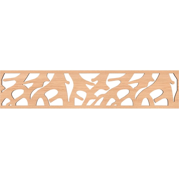 Ekena Millwork 46 3/4"W x 10"H x 3/8"T Manton Fretwork Moulding, Hickory