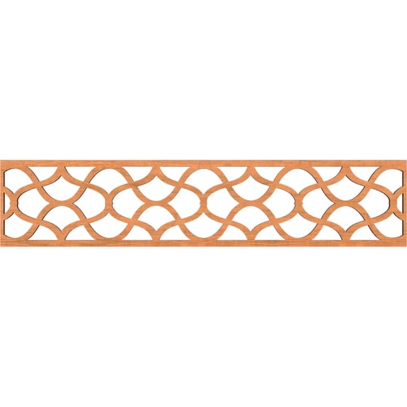 Ekena Millwork 46 3/4"W x 10"H x 3/8"T Resort Fretwork Moulding, Cherry
