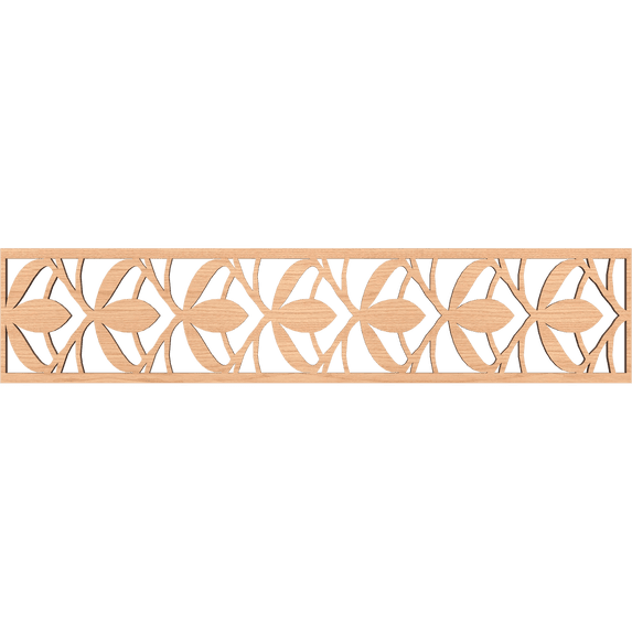 Ekena Millwork 46 3/4"W x 10"H x 3/8"T Salem Fretwork Moulding, Hickory