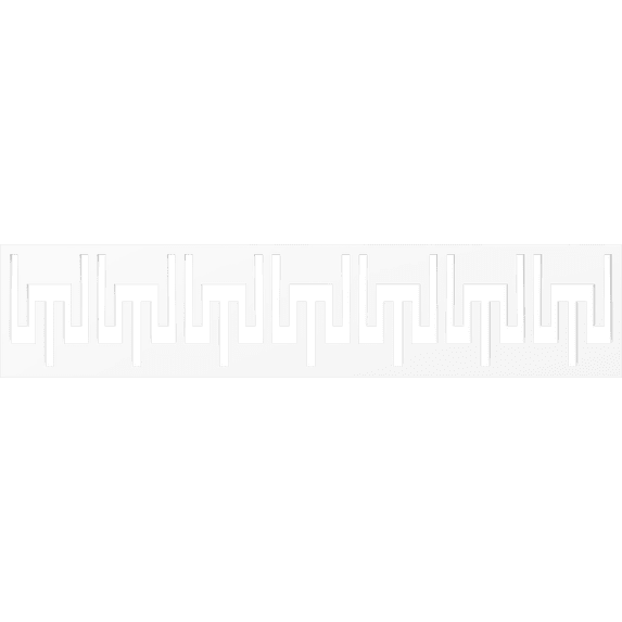 Ekena Millwork 46 3/4"W x 10"H x 3/8"T Victory Fretwork Moulding, Architectural Grade PVC