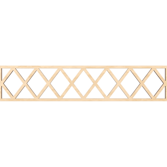 Ekena Millwork 46 3/4"W x 10"H x 3/8"T Wolford Fretwork Moulding, Birch