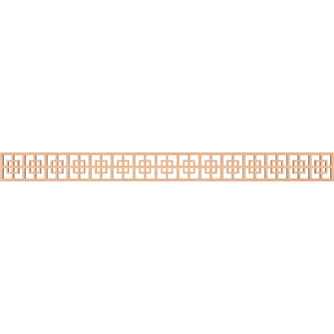 Ekena Millwork 46 3/8"W x 4"H x 1/4"T Cambridge Fretwork Moulding, Alder
