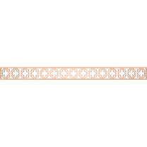 Ekena Millwork 46 3/8"W x 4"H x 1/4"T Chicago Fretwork Moulding, Alder