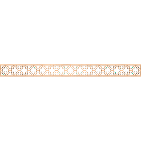 Ekena Millwork 46 3/8"W x 4"H x 1/4"T Chicago Fretwork Moulding, Hickory