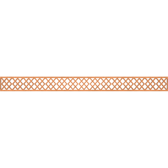 Ekena Millwork 46 3/8"W x 4"H x 1/4"T Hadley Fretwork Moulding, Cherry
