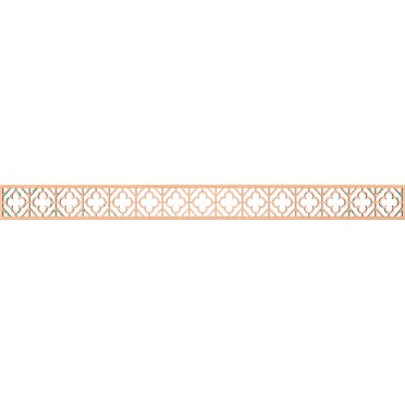 Ekena Millwork 46 3/8"W x 4"H x 1/4"T Hazelton Fretwork Moulding, Alder