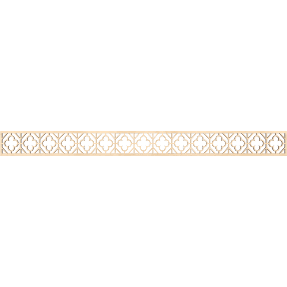 Ekena Millwork 46 3/8"W x 4"H x 1/4"T Hazelton Fretwork Moulding, Birch
