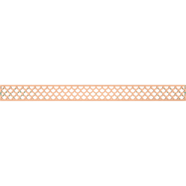 Ekena Millwork 46 3/8"W x 4"H x 1/4"T Hudson Fretwork Moulding, Alder