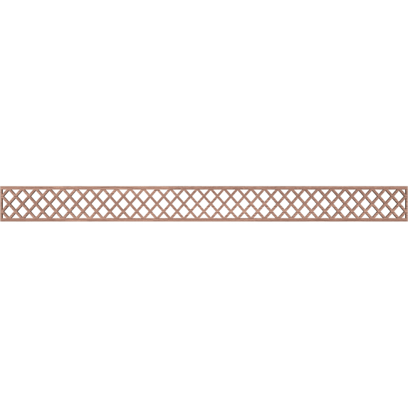 Ekena Millwork 46 3/8"W x 4"H x 1/4"T Manchester Fretwork Moulding, Walnut