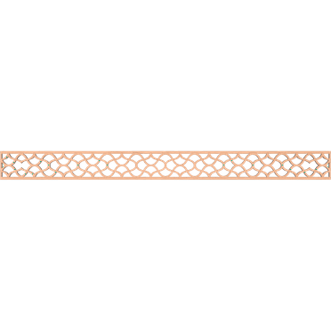 Ekena Millwork 46 3/8"W x 4"H x 1/4"T Resort Fretwork Moulding, Alder