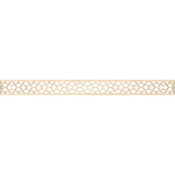 Ekena Millwork 46 3/8"W x 4"H x 1/4"T Resort Fretwork Moulding, Birch