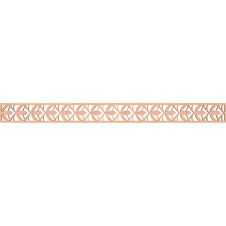 Ekena Millwork 46 3/8"W x 4"H x 1/4"T Salem Fretwork Moulding, Alder