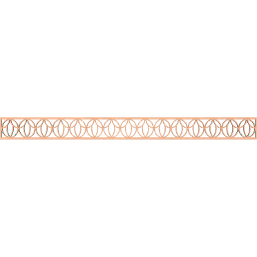 Ekena Millwork 46 3/8"W x 4"H x 1/4"T Shoshoni Fretwork Moulding, Alder