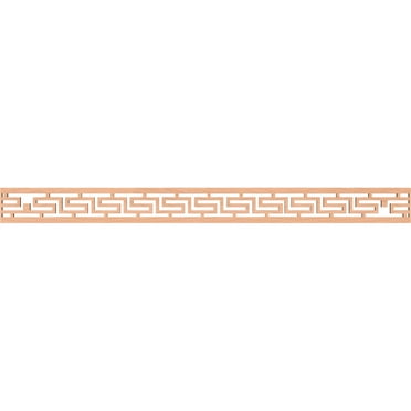 Ekena Millwork 46 3/8"W x 4"H x 1/4"T Tulum Fretwork Moulding, Alder