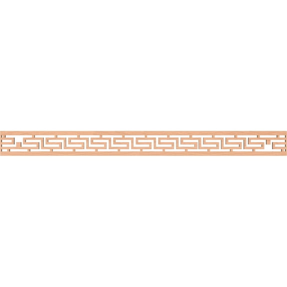 Ekena Millwork 46 3/8"W x 4"H x 1/4"T Tulum Fretwork Moulding, Alder