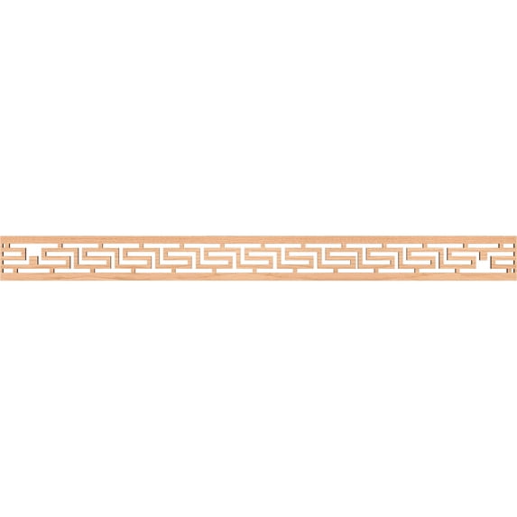 Ekena Millwork 46 3/8"W x 4"H x 1/4"T Tulum Fretwork Moulding, Hickory
