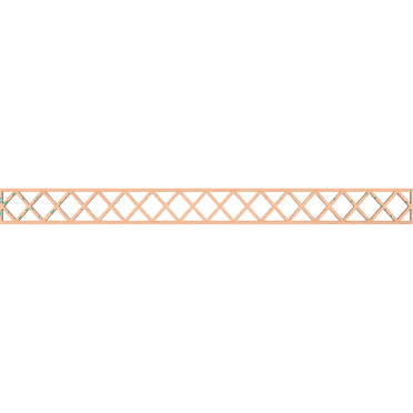 Ekena Millwork 46 3/8"W x 4"H x 1/4"T Wolford Fretwork Moulding, Alder