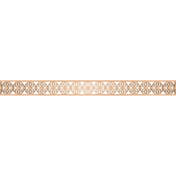 Ekena Millwork 46 3/8"W x 4"H x 3/8"T Blume Fretwork Moulding, Hickory