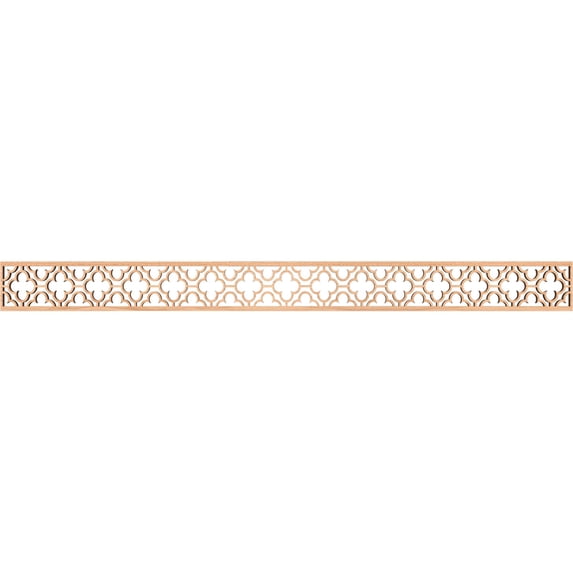 Ekena Millwork 46 3/8"W x 4"H x 3/8"T Chicago Fretwork Moulding, Hickory
