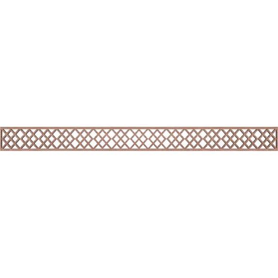 Ekena Millwork 46 3/8"W x 4"H x 3/8"T Hadley Fretwork Moulding, Walnut
