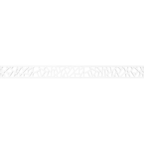 Ekena Millwork 46 3/8"W x 4"H x 3/8"T Harrisburg Fretwork Moulding, Architectural Grade PVC