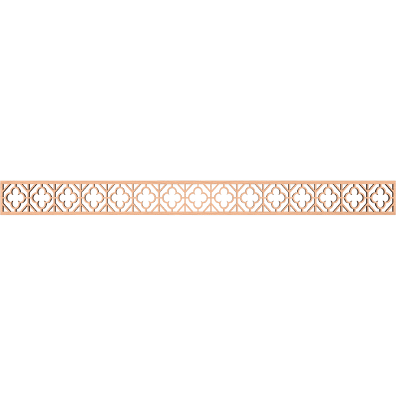 Ekena Millwork 46 3/8"W x 4"H x 3/8"T Hazelton Fretwork Moulding, Alder