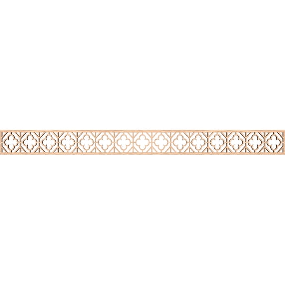 Ekena Millwork 46 3/8"W x 4"H x 3/8"T Hazelton Fretwork Moulding, Red Oak