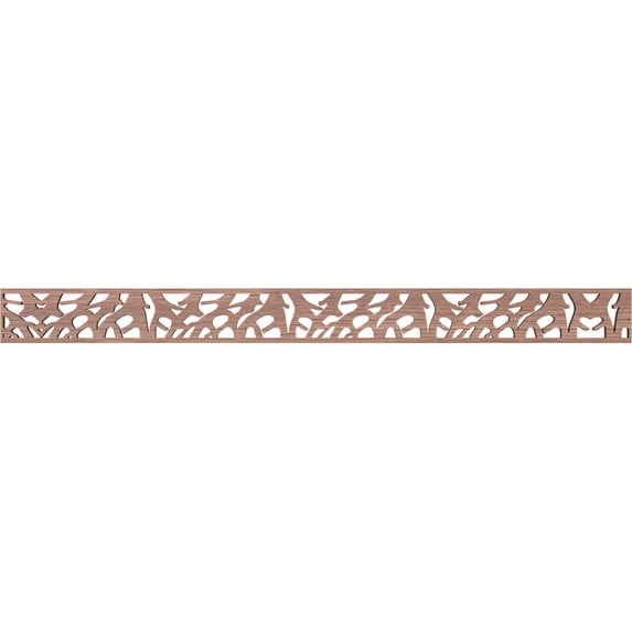 Ekena Millwork 46 3/8"W x 4"H x 3/8"T Manton Fretwork Moulding, Walnut