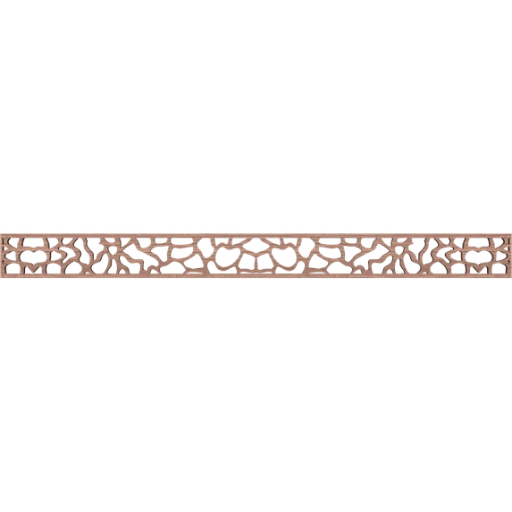 Ekena Millwork 46 3/8"W x 4"H x 3/8"T Rochester Fretwork Moulding, Walnut