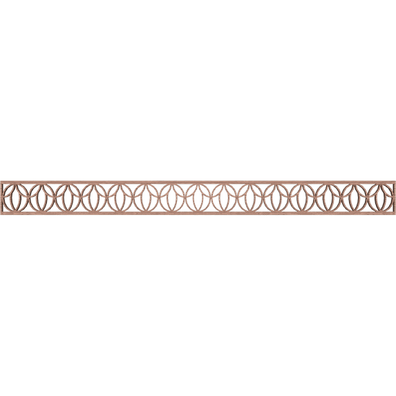 Ekena Millwork 46 3/8"W x 4"H x 3/8"T Shoshoni Fretwork Moulding, Walnut