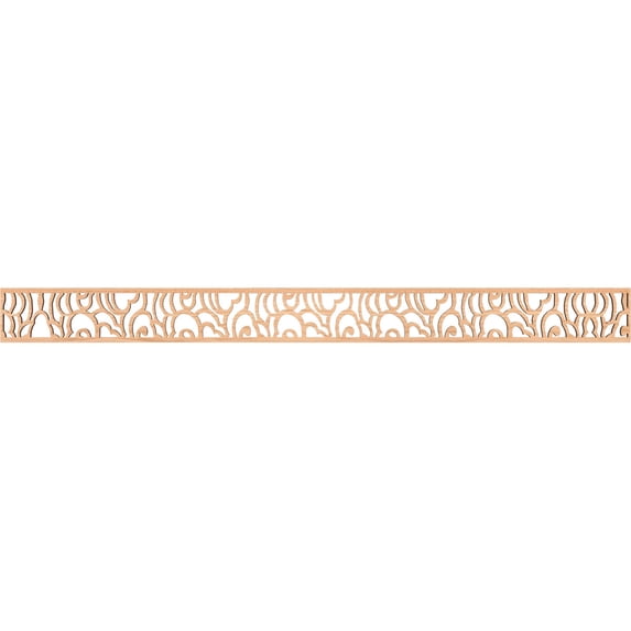 Ekena Millwork 46 3/8"W x 4"H x 3/8"T Springfield Fretwork Moulding, Hickory