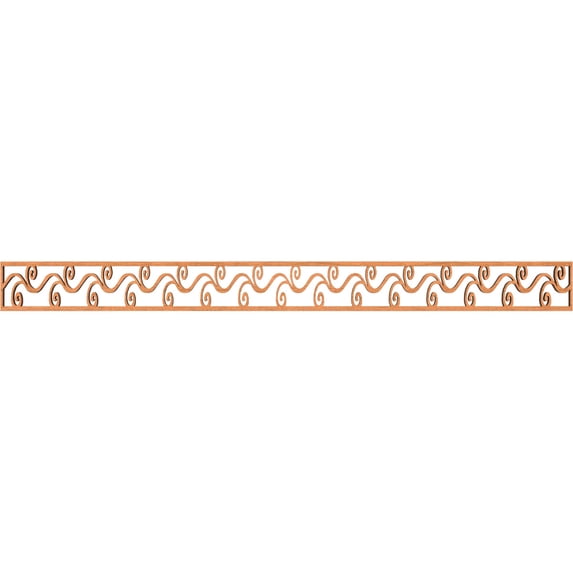 Ekena Millwork 46 3/8"W x 4"H x 3/8"T Tilden Fretwork Moulding, Cherry