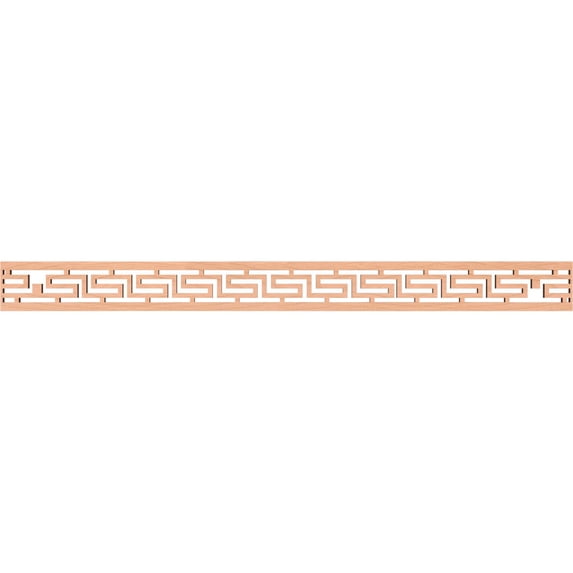 Ekena Millwork 46 3/8"W x 4"H x 3/8"T Tulum Fretwork Moulding, Alder