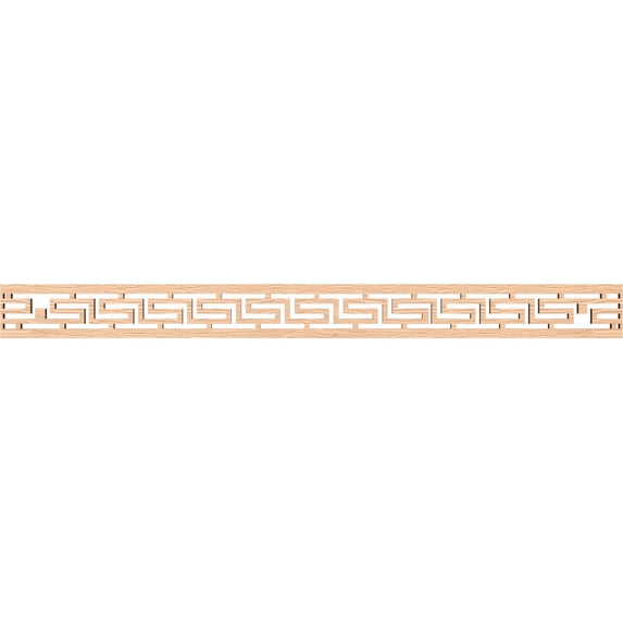 Ekena Millwork 46 3/8"W x 4"H x 3/8"T Tulum Fretwork Moulding, Red Oak