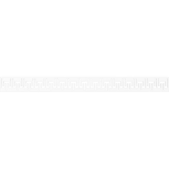 Ekena Millwork 46 3/8"W x 4"H x 3/8"T Victory Fretwork Moulding, Architectural Grade PVC