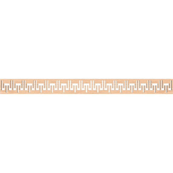 Ekena Millwork 46 3/8"W x 4"H x 3/8"T Victory Fretwork Moulding, Red Oak