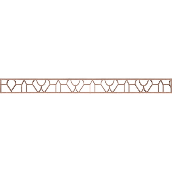 Ekena Millwork 46 3/8"W x 4"H x 3/8"T Whitechapel Fretwork Moulding, Walnut