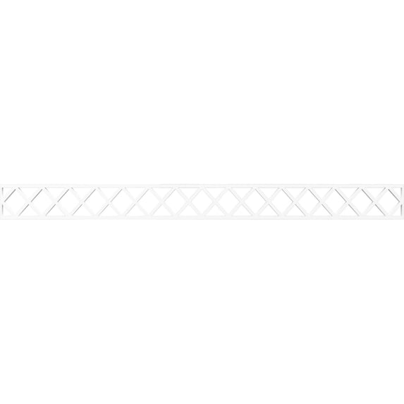 Ekena Millwork 46 3/8"W x 4"H x 3/8"T Wolford Fretwork Moulding, Architectural Grade PVC