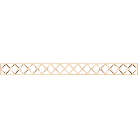 Ekena Millwork 46 3/8"W x 4"H x 3/8"T Wolford Fretwork Moulding, Birch