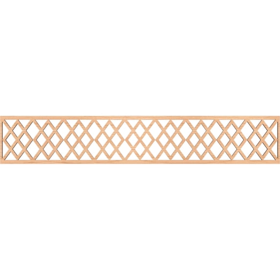 Ekena Millwork 46 5/8"W x 8"H x 1/4"T Hadley Fretwork Moulding, Hickory