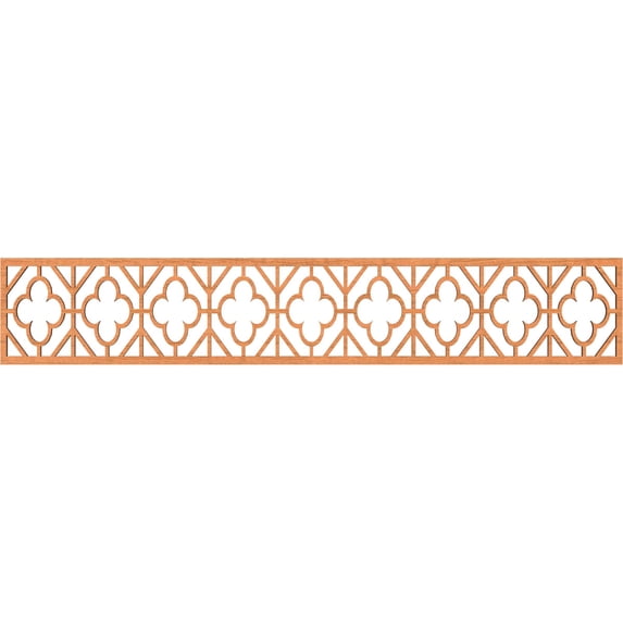 Ekena Millwork 46 5/8"W x 8"H x 1/4"T Hazelton Fretwork Moulding, Cherry