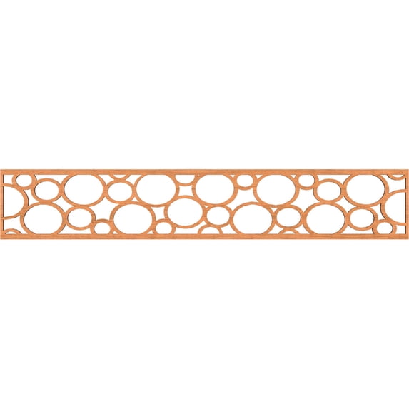 Ekena Millwork 46 5/8"W x 8"H x 1/4"T Hemingway Fretwork Moulding, Cherry