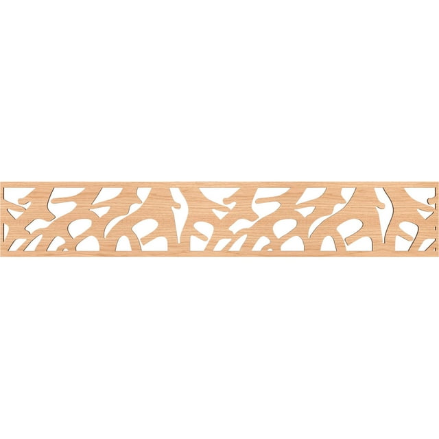 Ekena Millwork 46 5/8"W x 8"H x 1/4"T Manton Fretwork Moulding, Hickory